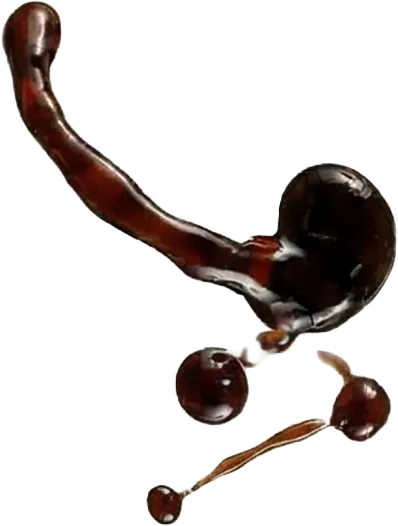 A splash of soy sauce in the air